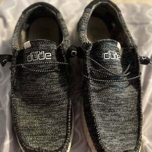 Hey Dude Wally Sox Black and White Shoes